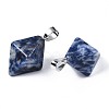 Natural Blue Spot Jasper Pendants G-N326-107G-3
