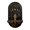 Wooden Wall-Mounted Small Crystal Display Shelf X-DJEW-PW0003-05C-1