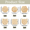 6Pcs 6 Styles Beech Wooden Jewelry Bracelet Finger Ring Diplay Holder Tray ODIS-BBC0001-03B-2
