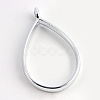 Rack Plating Alloy Teardrop Open Back Bezel Pendants PALLOY-S047-29D-FF-2