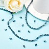 Electroplate Glass Beads Strands EGLA-J013-4X6mm-F34-4