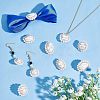 10Pcs 5 Style ABS Plastic Imitation Pearl Pendants FIND-NB0002-48-3