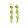 Brass Glass Screw Eye Peg Bails KK-K399-15G-1