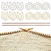 2Pcs Bamboo Single Pointed Knitting Needles TOOL-CP0001-38-1
