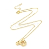 Brass Micro Pave Clear Cubic Zirconia Pendant Necklaces NJEW-Z038-01G-P-1