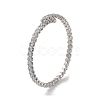 Brass Micro Pave Cubic Zirconia Cuff Bangles BJEW-D039-08P-1