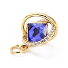 Brass Micro Pave Cubic Zirconia Pendants ZIRC-O044-19MC-G-5