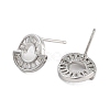 Rack Plating Ring Brass Stud Earrings EJEW-N055-39P-RS-2
