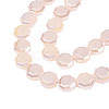 Electroplate Opaque Solid Color Glass Beads Strands EGLA-N002-27-B05-3