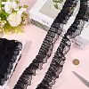 10M Double Layer Polyester Flower Lace Trim Ribbon OCOR-GF0004-58B-3