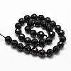 Natural Dyed & Heated Black Onyx Beads Strands G-D840-23-10mm-2