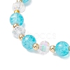 4Pcs Brass Glass Beads Stretch Bracelets BJEW-JB11769-01-4