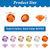300Pcs 6 Colors Diamond Shape Grade A Cubic Zirconia Cabochons ZIRC-PH0001-43B-02-2