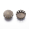 Brass Lace Edge Bezel Cups LS-KK-C1764-3-AB-2