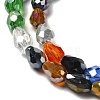 Electroplate Glass Beads Strands EGLA-D015-7x5mm-38-3