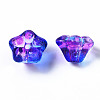 Two Tone Transparent Spray Painted Glass Beads GGLA-S054-011D-02-4