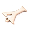 PVD Vacuum Plating  304 Stainless Steel Charms STAS-H112-Y-RG-3