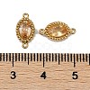 Ion Plating(IP) 304 Stainless Steel Cubic Zirconia Oval Links Connector Charms STAS-K256-22G-09-3