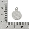 Brass Pave Natural Shell Flat Round with Letter Charms KK-Z115-13P-F-3