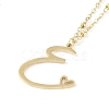 304 Stainless Steel Pendant Necklaces NJEW-H029-02G-E-1