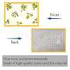 Rectangle with Lemon Pattern Cotton Linen Cloth Table Mat AJEW-WH0196-001-4