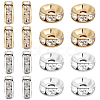 100Pcs 2 Colors Brass Rhinestone Spacer Beads KK-BBC0016-01-1