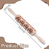 Flower Print Wood Rolling Pin AJEW-WH0314-689B-2