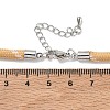Ployester Core-Wrapped Round Cord Necklace Making KK-CBACFA2-03P-22-3