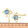 Rack Plating Brass Micro Pave Cubic Zirconia Pendants KK-H486-23G-04-3
