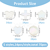 70Pcs 5 Styles Natural White Shell Beads Sets BSHE-FH0001-03-2