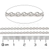 Anti-Tarnish Rhodium Plated 925 Sterling Silver Cable Chains STER-E072-02P-06-2