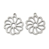Hollow 201 Stainless Steel Pendants STAS-F337-10A-P-1