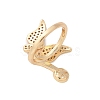 Butterfly Brass Micro Pave Cubic Zirconia Cuff Ring Setting KK-A244-01H-G-3