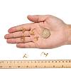 Brass Screw On Clip-on Earring Findings KK-L164-02G-6