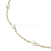 Round  ABS Imitation Pearl Beaded Link Bracelets for Women BJEW-JB11836-3