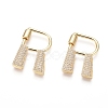 Brass Micro Pave Cubic Zirconia Screw Carabiner Lock Charms KK-I033-01G-R-1
