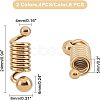 8Pcs 2 Colors 304 Stainless Steel Coil Cord Ends STAS-UN0026-64-4