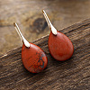 Teardrop Brass Dangle Earrings FS-WGF2982-13-1