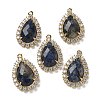 Natural Sodalite Faceted Teardrop Pendants G-I375-01G-22-1