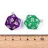20 Facets Opaque Acrylic Pendants OACR-N148-01-3
