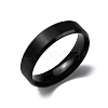 PVD Vacuum Plating Matte Style 304 Stainless Steel Wide Band Finger Rings for Women Men RJEW-WH0009-14F-EB-1
