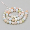 Natural Morganite Beads Strands G-Q961-08-6mm-2