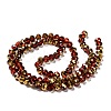Electroplate Transparent Glass Beads Strands EGLA-A034-T6mm-O-2