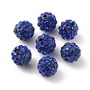 Polymer Clay Rhinestone Beads RB-WH0008-01C-2