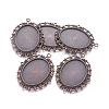 Tibetan Style Oval Pendant Cabochon Settings TIBE-473-R-NR-2