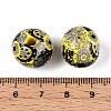 Bohemian Style Printed Schima Wood Beads WOOD-T032-31G-3