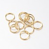 Eco-Friendly PVD Vacuum Plating & Long-Lasting Plated Brass Open Jump Rings X-KK-E663-7mm-G-1