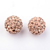 Grade A Rhinestone Pave Disco Ball Beads RB-Q100-8-2