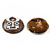 Vintage Glazed Tribal Face Porcelain Big Pendants PORC-T006-31-3