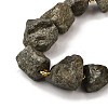Raw Rough Natural Pyrite Beads Strands G-Z087-B17-4